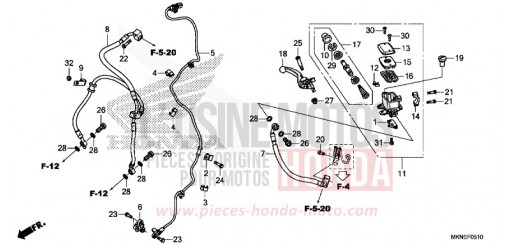MAITRE-CYLINDRE DE FREIN AVANT CYLINDRE CBR650RAK de 2019